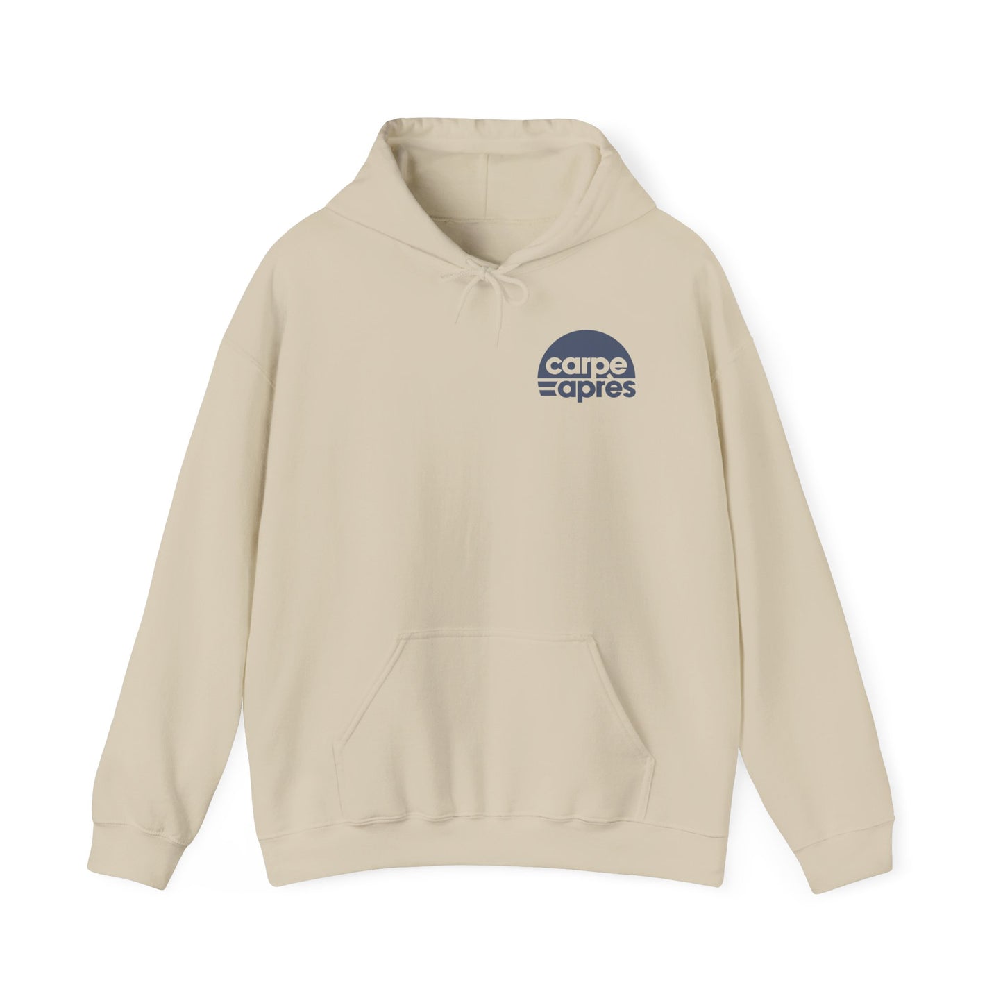 Carpe Après - Logo - Hoodie (Small graphic on front, large graphic on back)