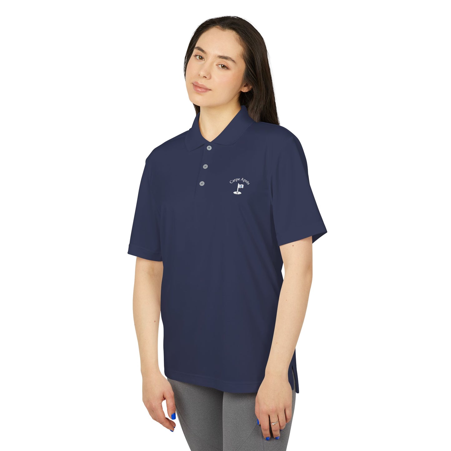 Carpe Après - Golf (OG) - Polo - White Graphic Embroidered
