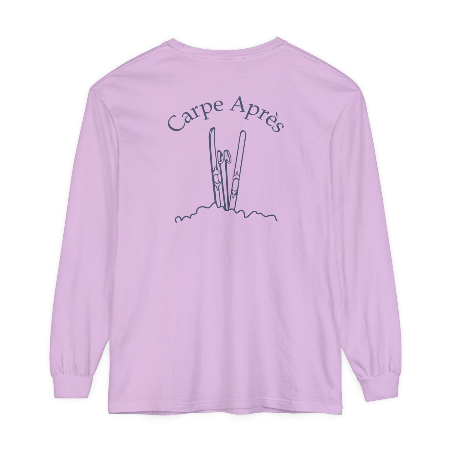 Carpe Après - Ski (OG) - Long Sleeve Tee (Small graphic on front, large graphic on back)