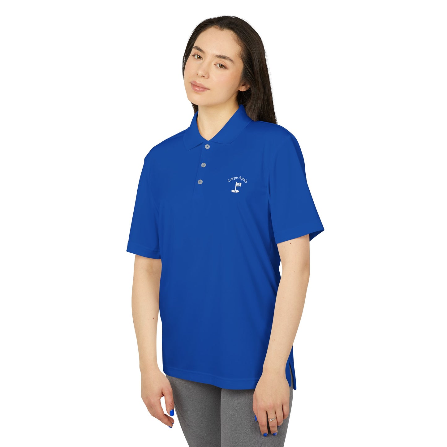 Carpe Après - Golf (OG) - Polo - White Graphic Embroidered