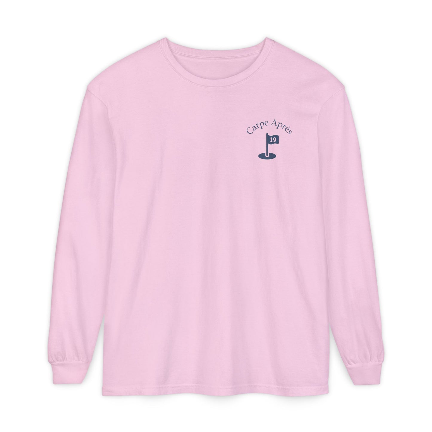 Carpe Après - Golf (OG) - Long Sleeve Tee (Small graphic on front, large graphic on back)