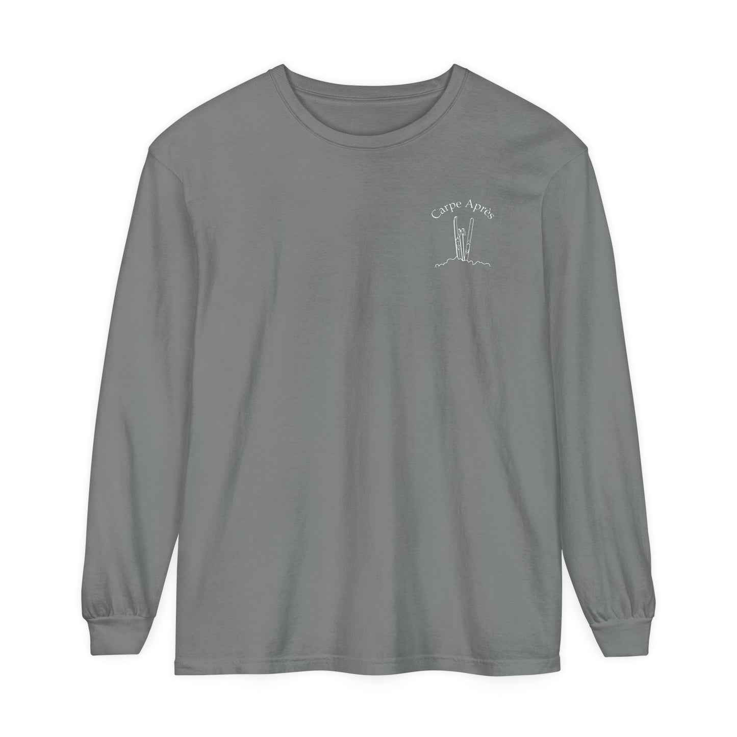 Carpe Après - Ski (OG) - Long Sleeve Tee (Small graphic on front, large graphic on back)