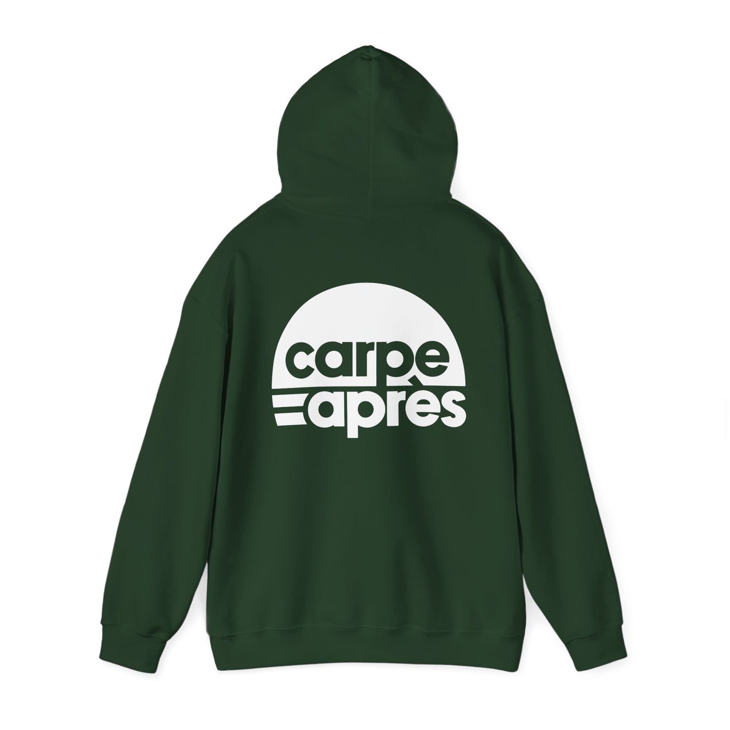 Carpe Après - Logo - Hoodie (Small graphic on front, large graphic on back)