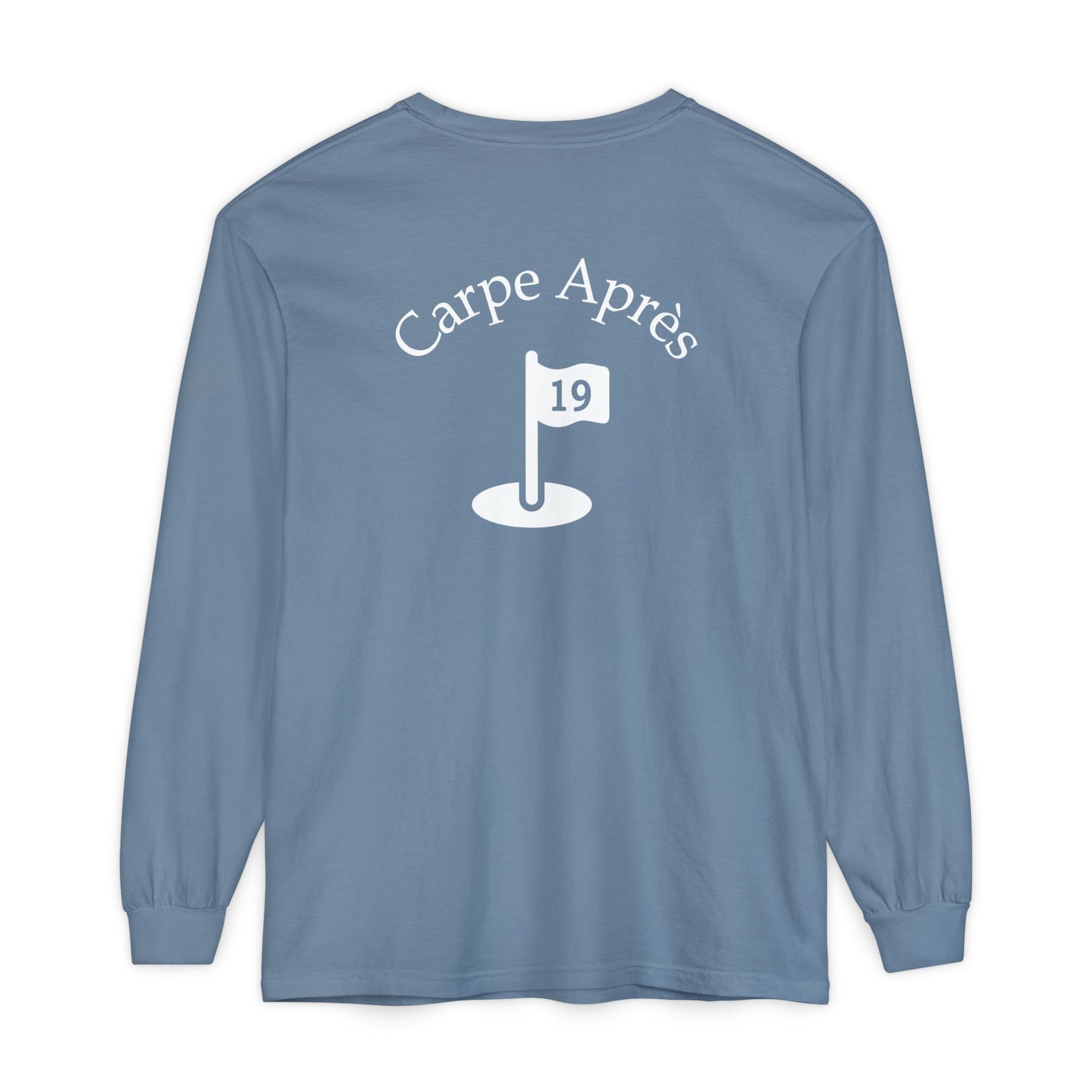 Carpe Après - Golf (OG) - Long Sleeve Tee (Small graphic on front, large graphic on back)