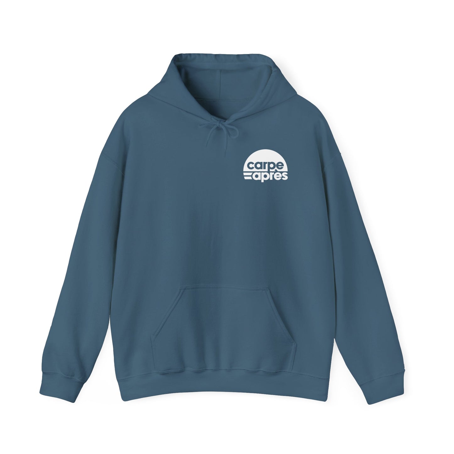 Carpe Après - Logo - Hoodie (Small graphic on front, large graphic on back)