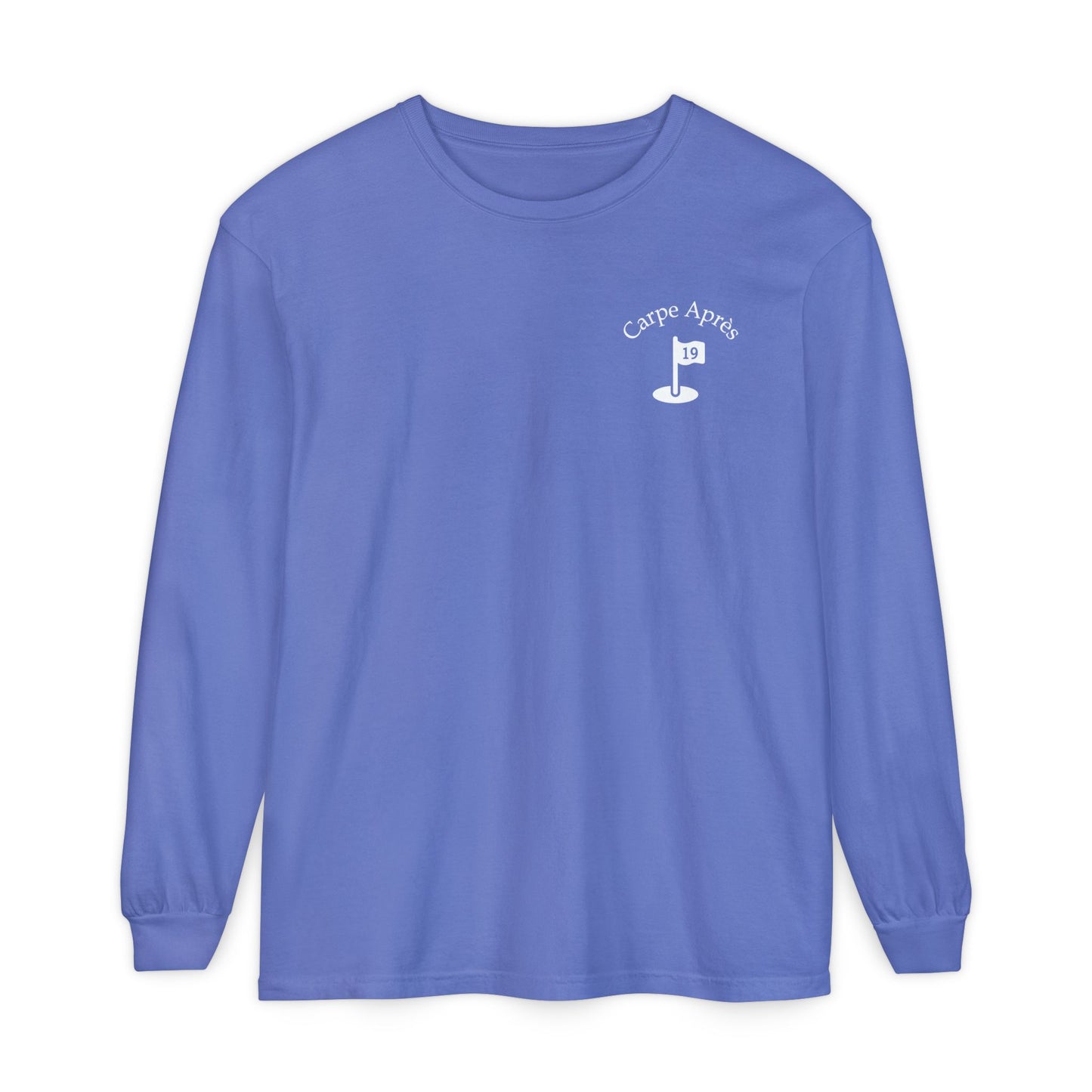 Carpe Après - Golf (OG) - Long Sleeve Tee (Small graphic on front, large graphic on back)
