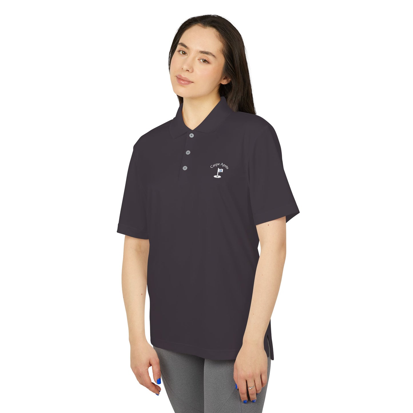 Carpe Après - Golf (OG) - Polo - White Graphic Embroidered