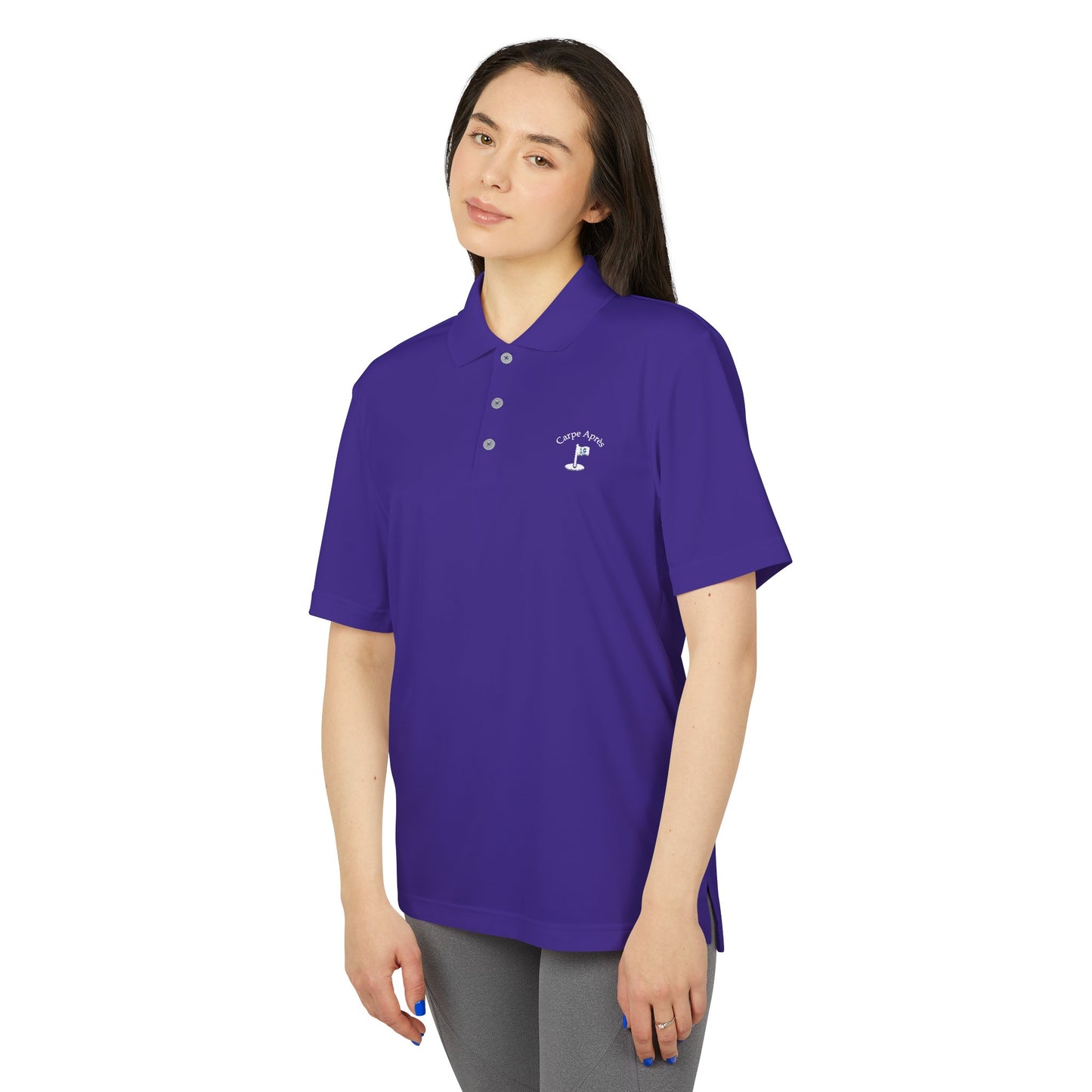 Carpe Après - Golf (OG) - Polo - White Graphic Embroidered