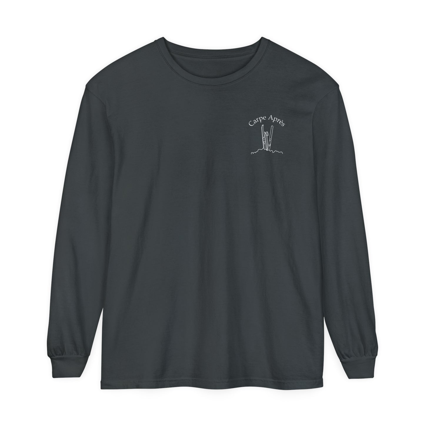 Carpe Après - Ski (OG) - Long Sleeve Tee (Small graphic on front, large graphic on back)