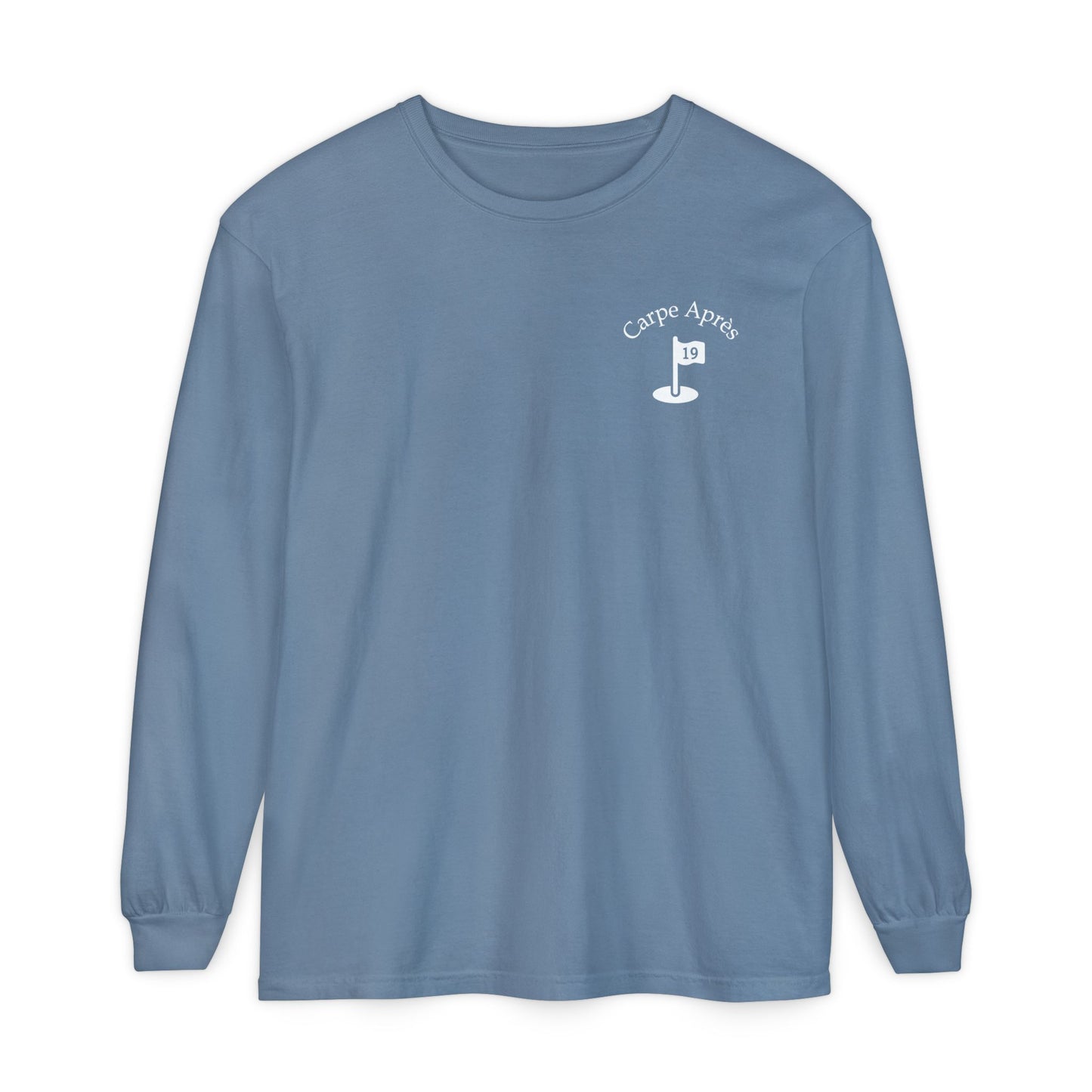 Carpe Après - Golf (OG) - Long Sleeve Tee (Small graphic on front, large graphic on back)
