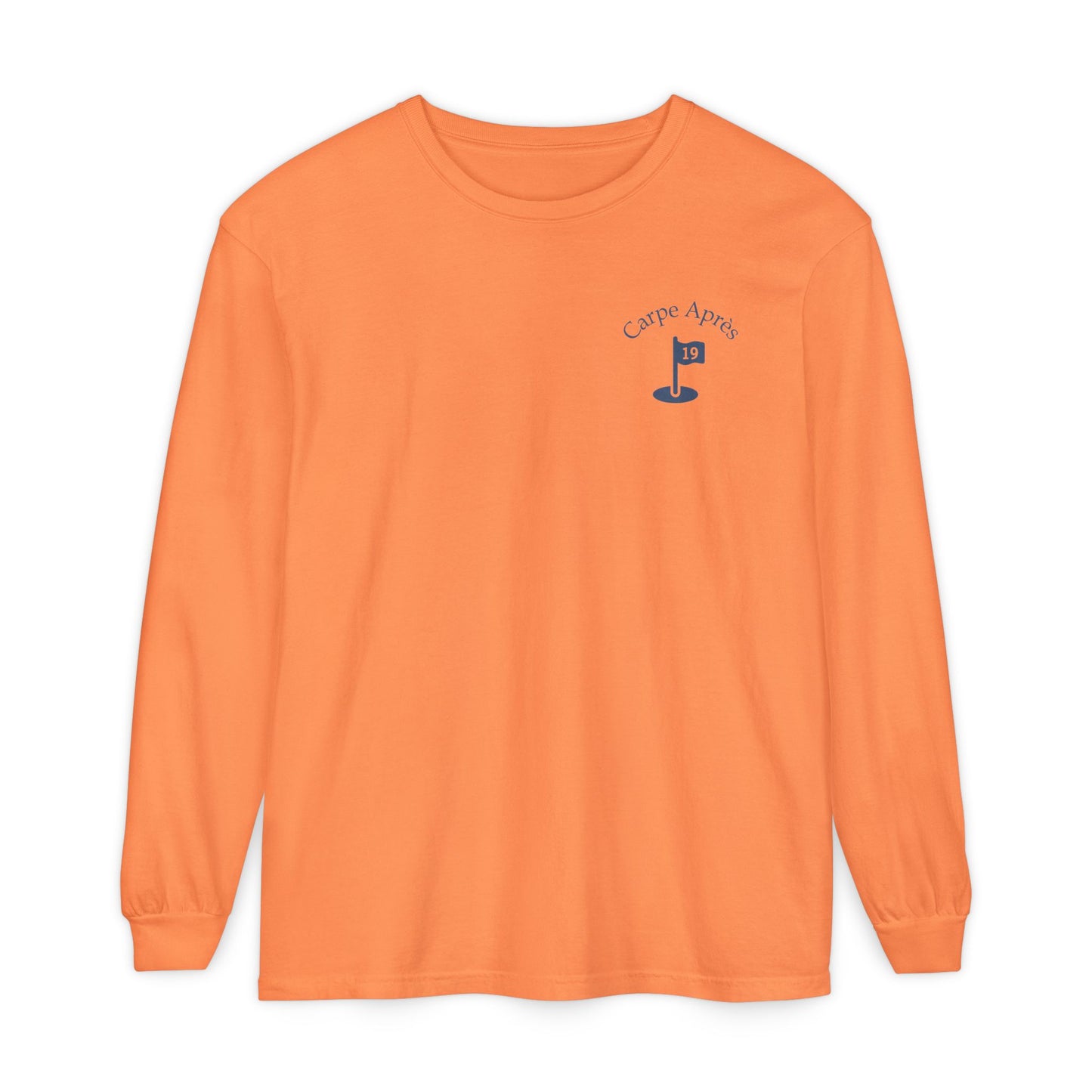 Carpe Après - Golf (OG) - Long Sleeve Tee (Small graphic on front, large graphic on back)
