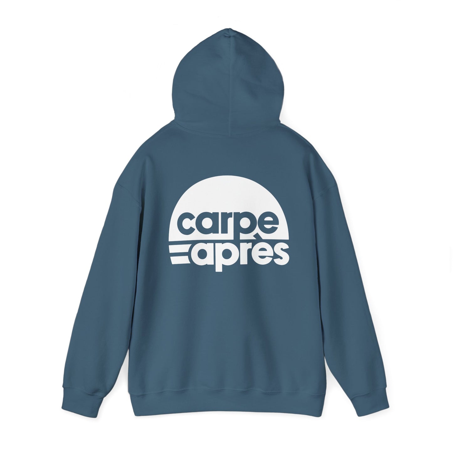 Carpe Après - Logo - Hoodie (Small graphic on front, large graphic on back)