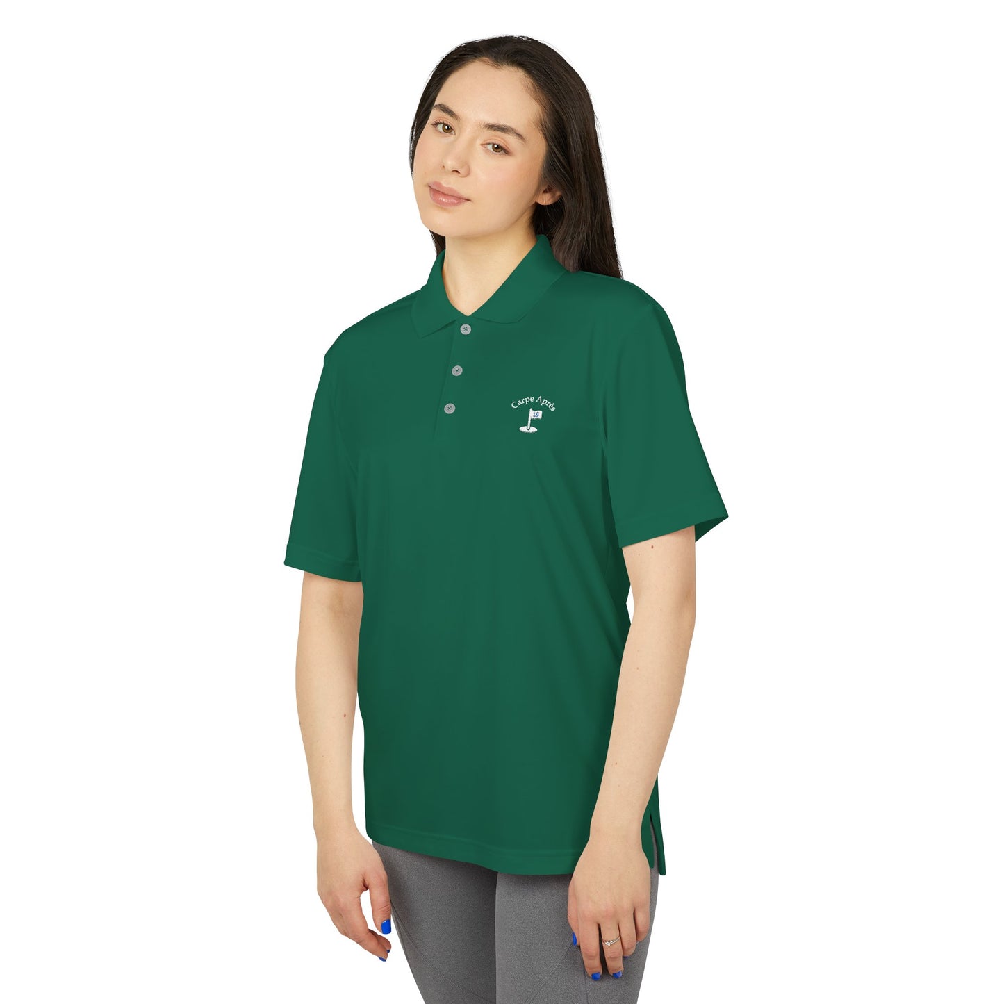Carpe Après - Golf (OG) - Polo - White Graphic Embroidered