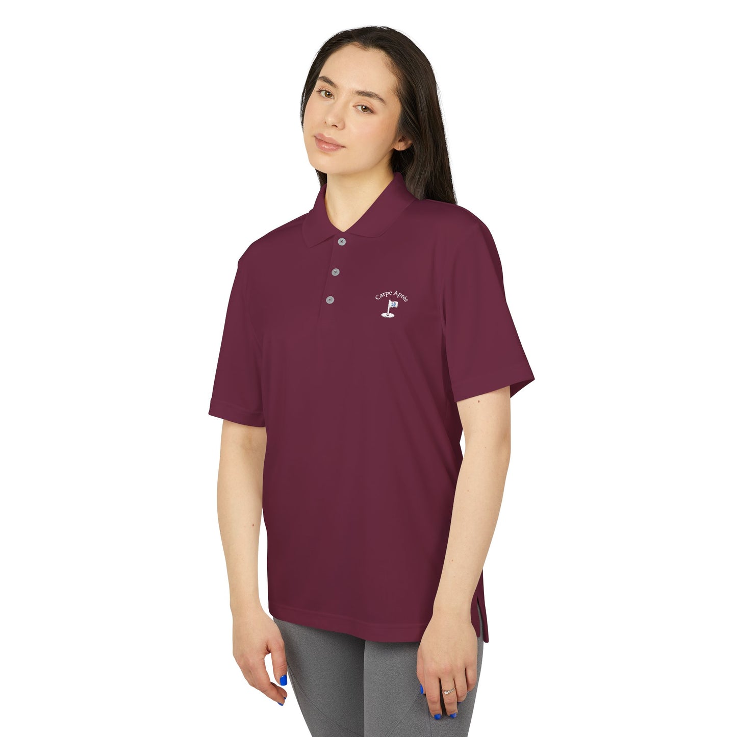 Carpe Après - Golf (OG) - Polo - White Graphic Embroidered