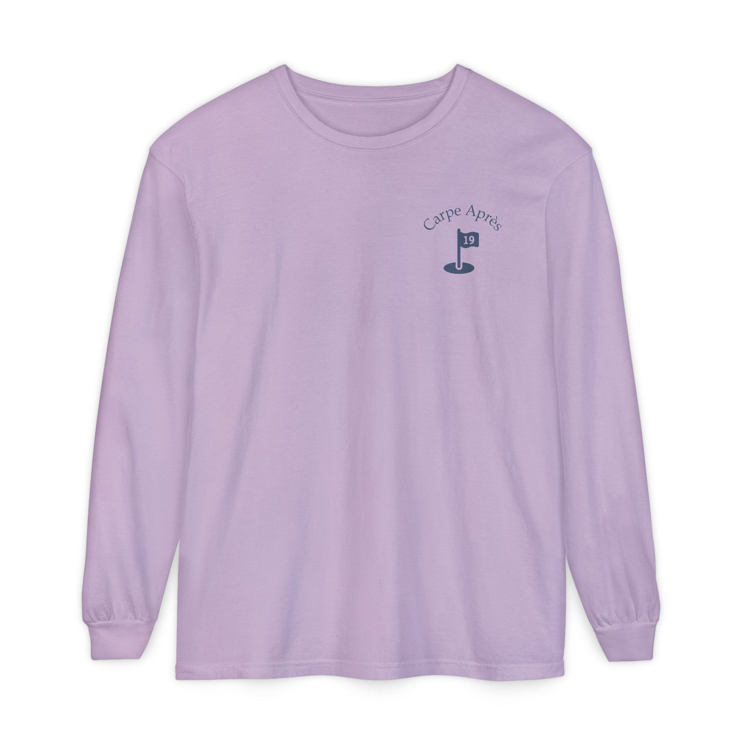 Carpe Après - Golf (OG) - Long Sleeve Tee (Small graphic on front, large graphic on back)