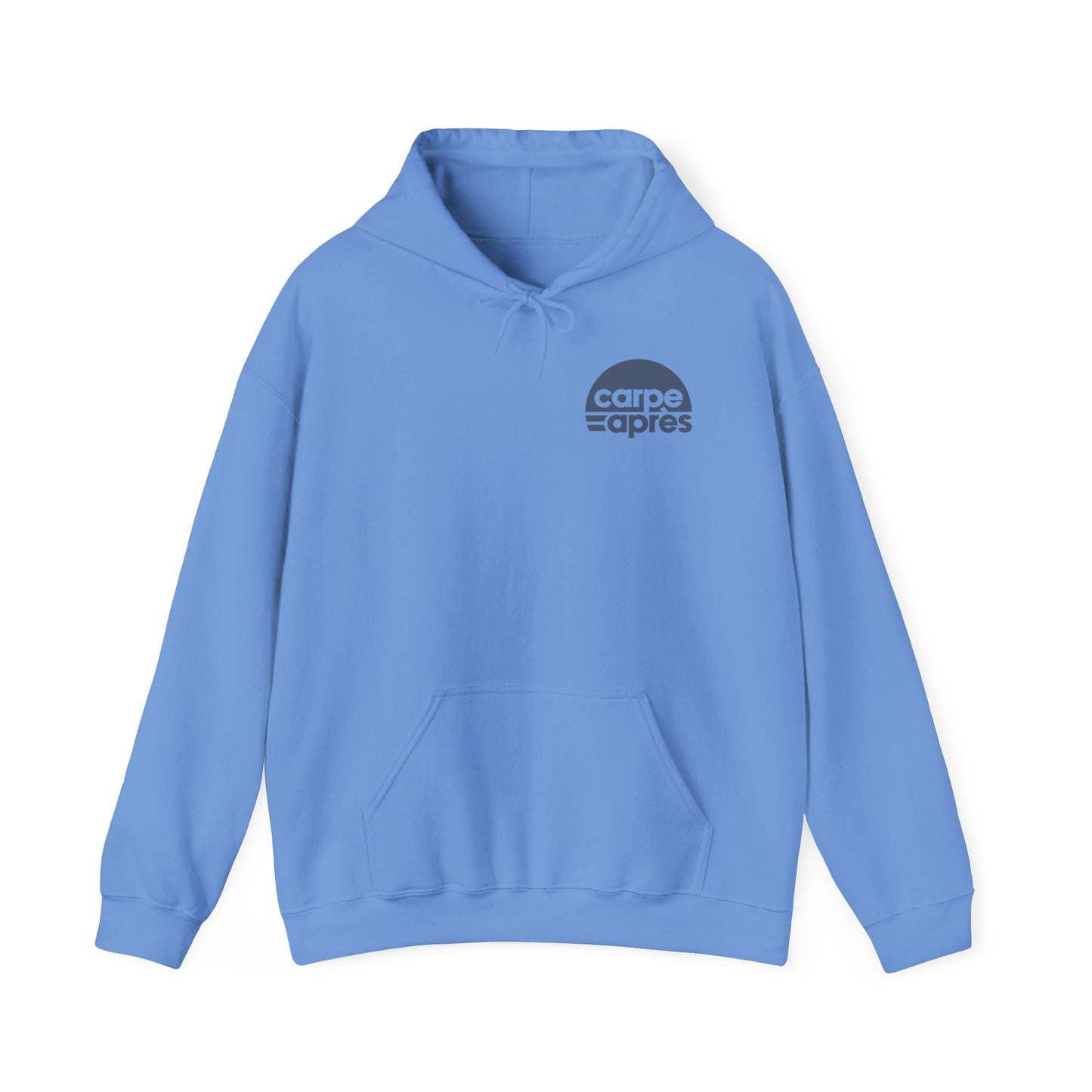 Carpe Après - Logo - Hoodie (Small graphic on front, large graphic on back)