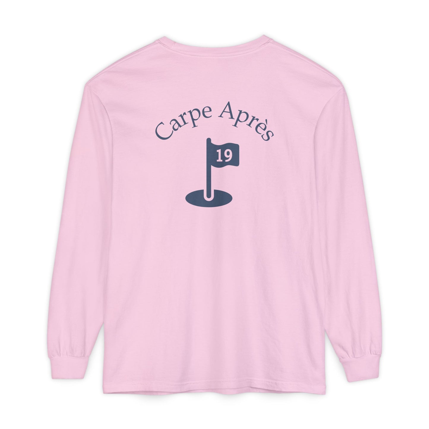 Carpe Après - Golf (OG) - Long Sleeve Tee (Small graphic on front, large graphic on back)