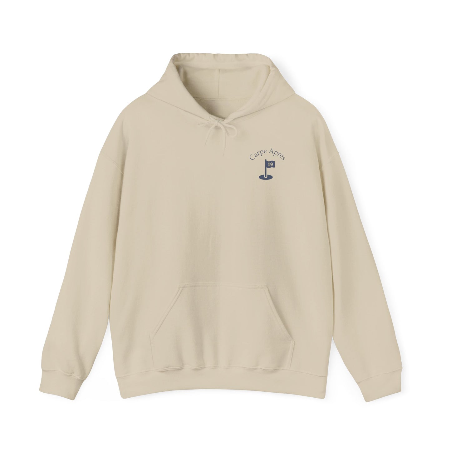Carpe Après - Golf (OG) - Hoodie (Small graphic on front, large graphic on back)