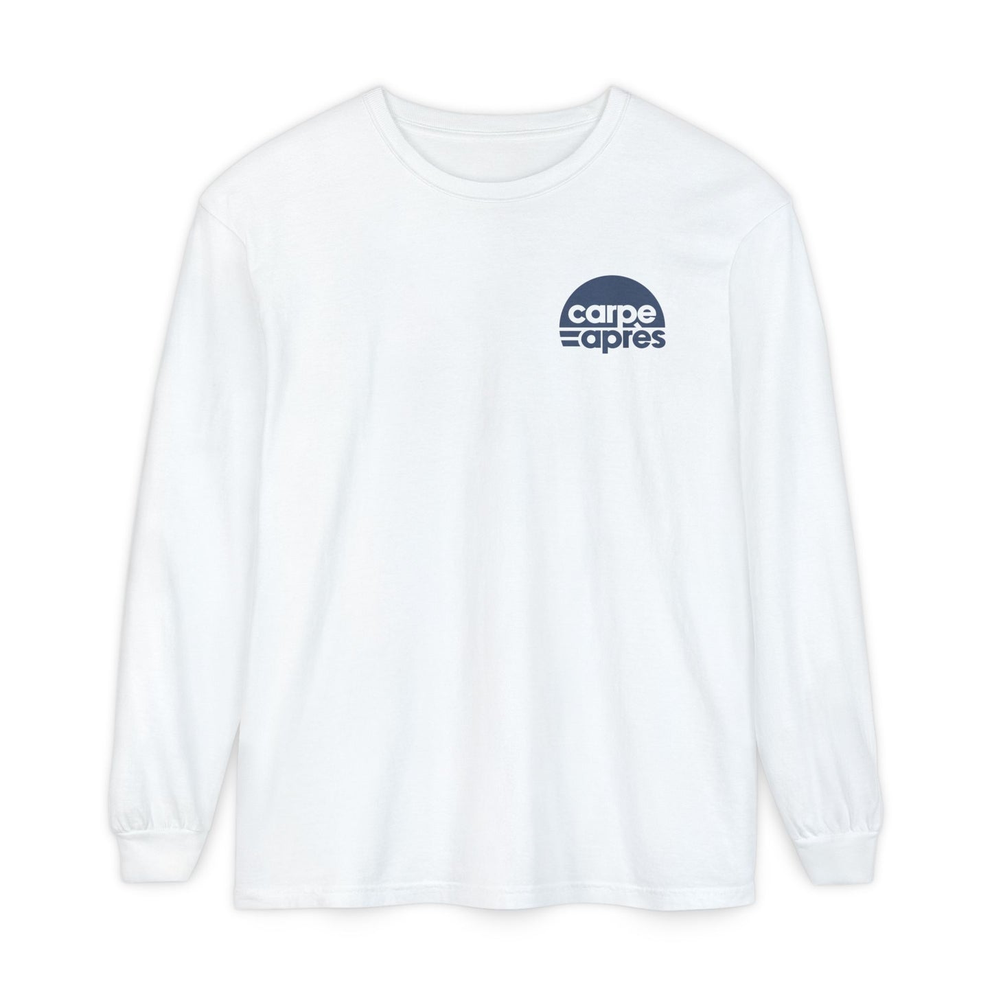 Carpe Après - Logo - Long Sleeve Tee (Small graphic on front, large graphic on back)