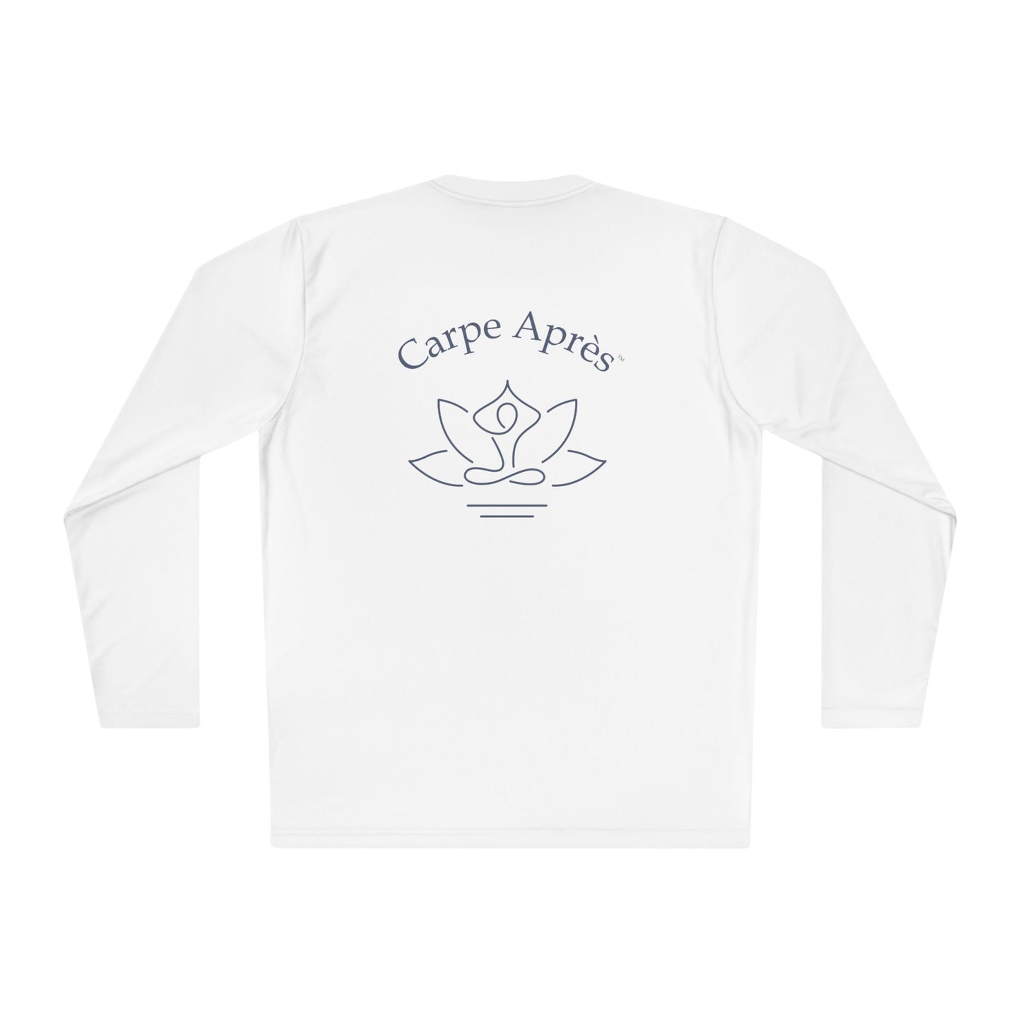 Carpe Après - Yoga - Tech/UV Protection - Logo on Front Ski Graphic on Back