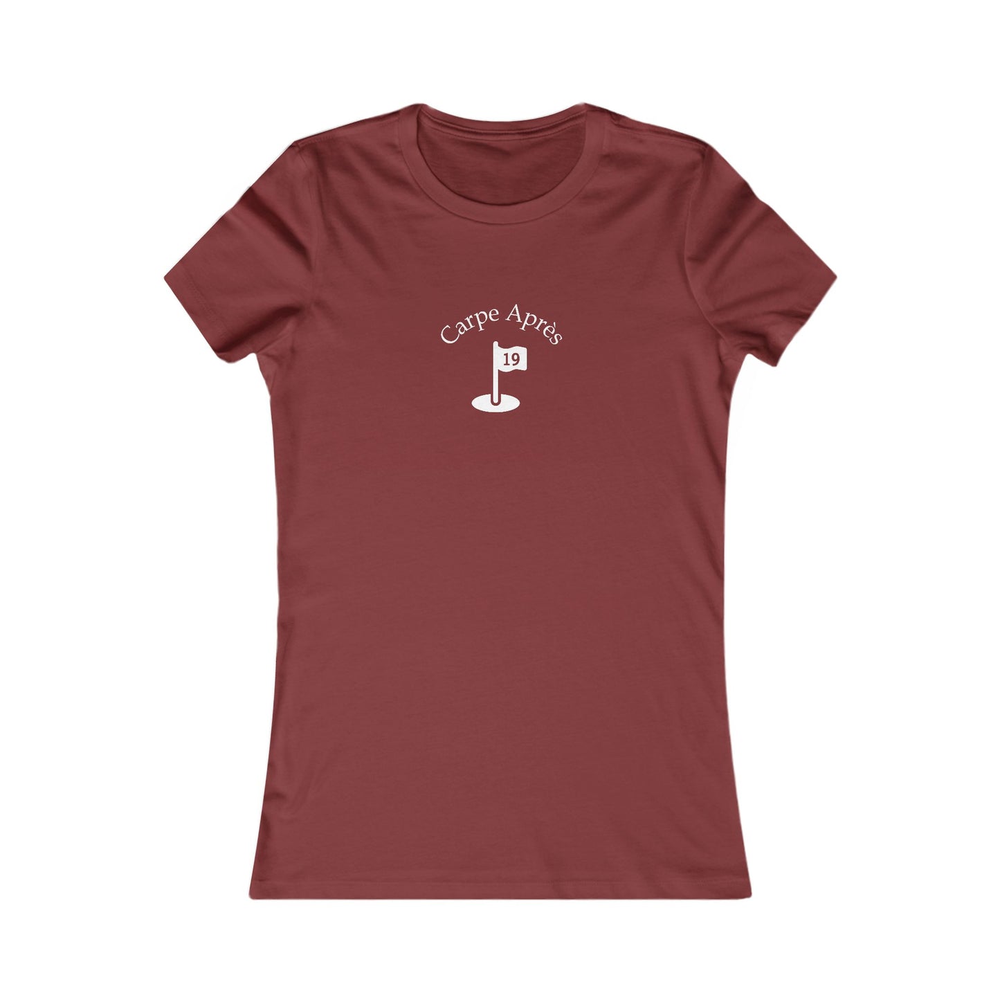 Carpe Après - Golf (OG) - Ladies Short Sleeve Tee (Graphic on front)