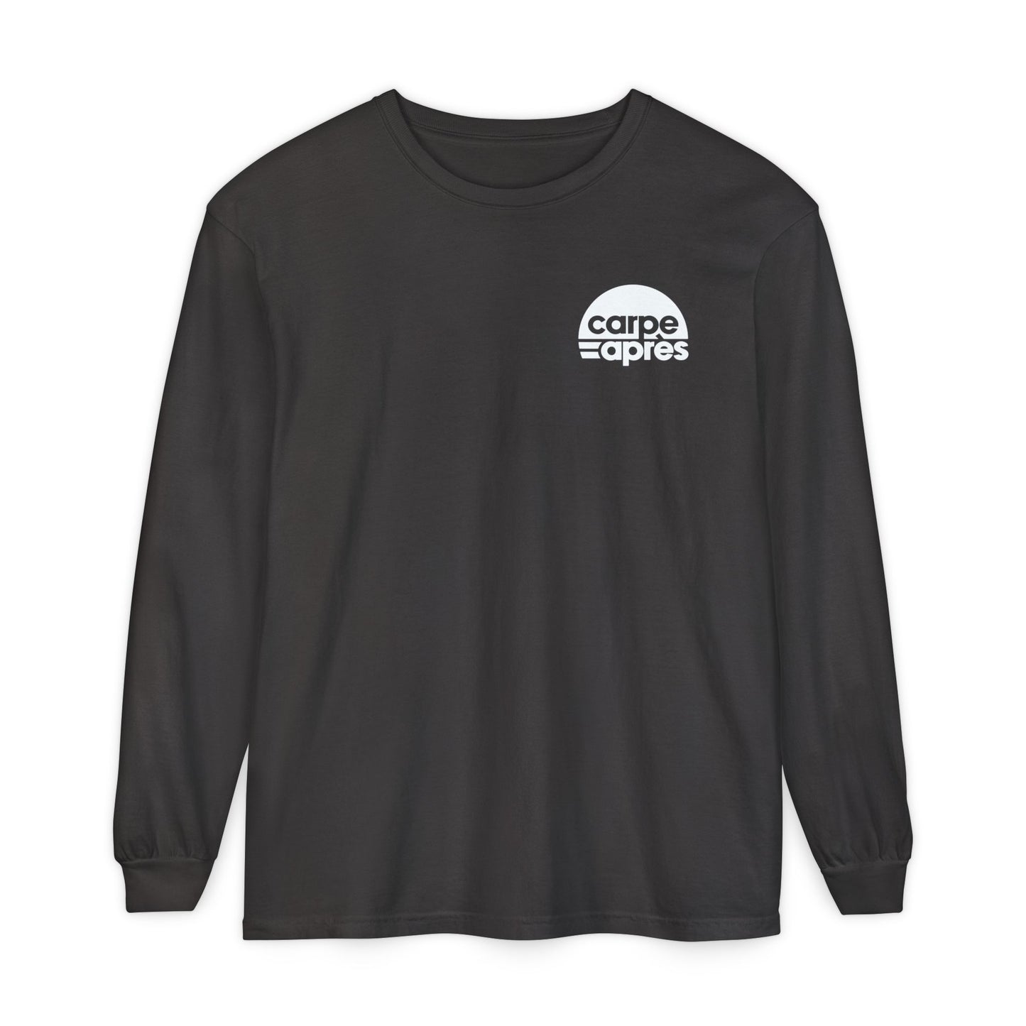 Carpe Après - Logo - Long Sleeve Tee (Small graphic on front, large graphic on back)