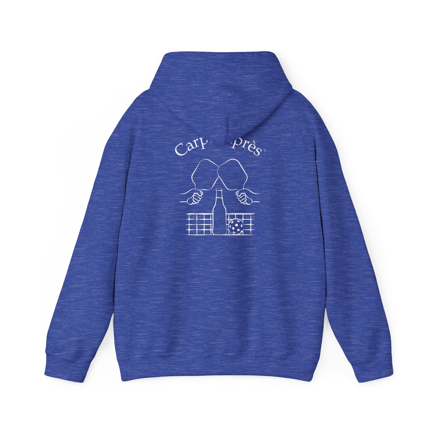 Carpe Après - Pickleball - Hoodie (Small graphic on front, large graphic on back)