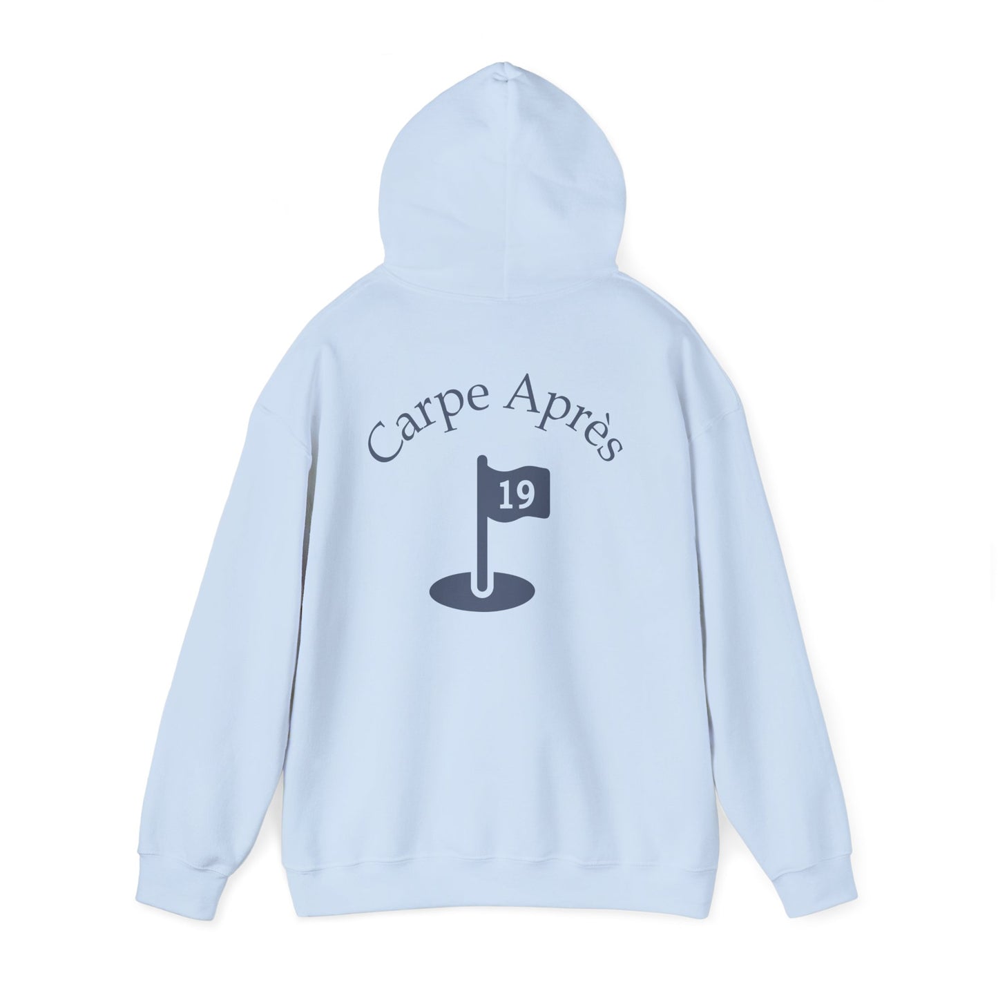 Carpe Après - Golf (OG) - Hoodie (Small graphic on front, large graphic on back)