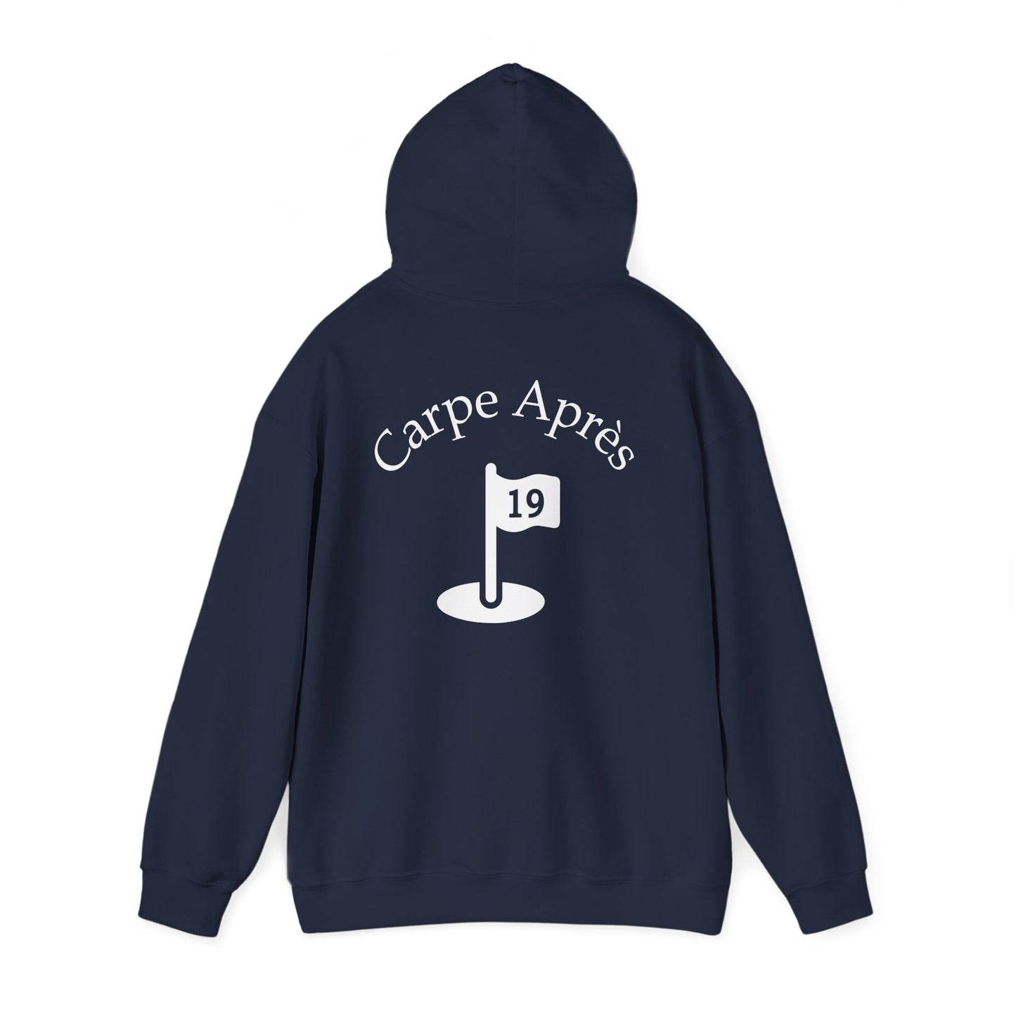 Carpe Après - Golf (OG) - Hoodie (Small graphic on front, large graphic on back)