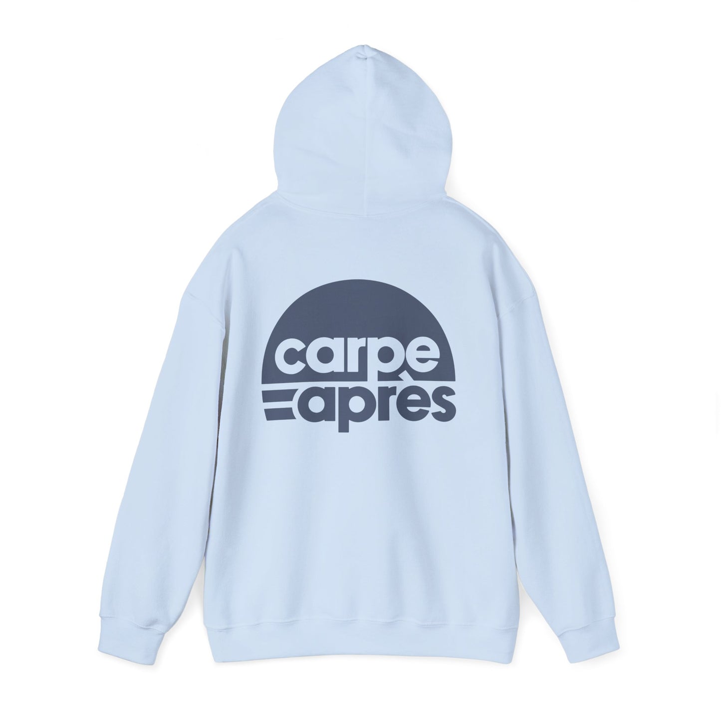 Carpe Après - Logo - Hoodie (Small graphic on front, large graphic on back)