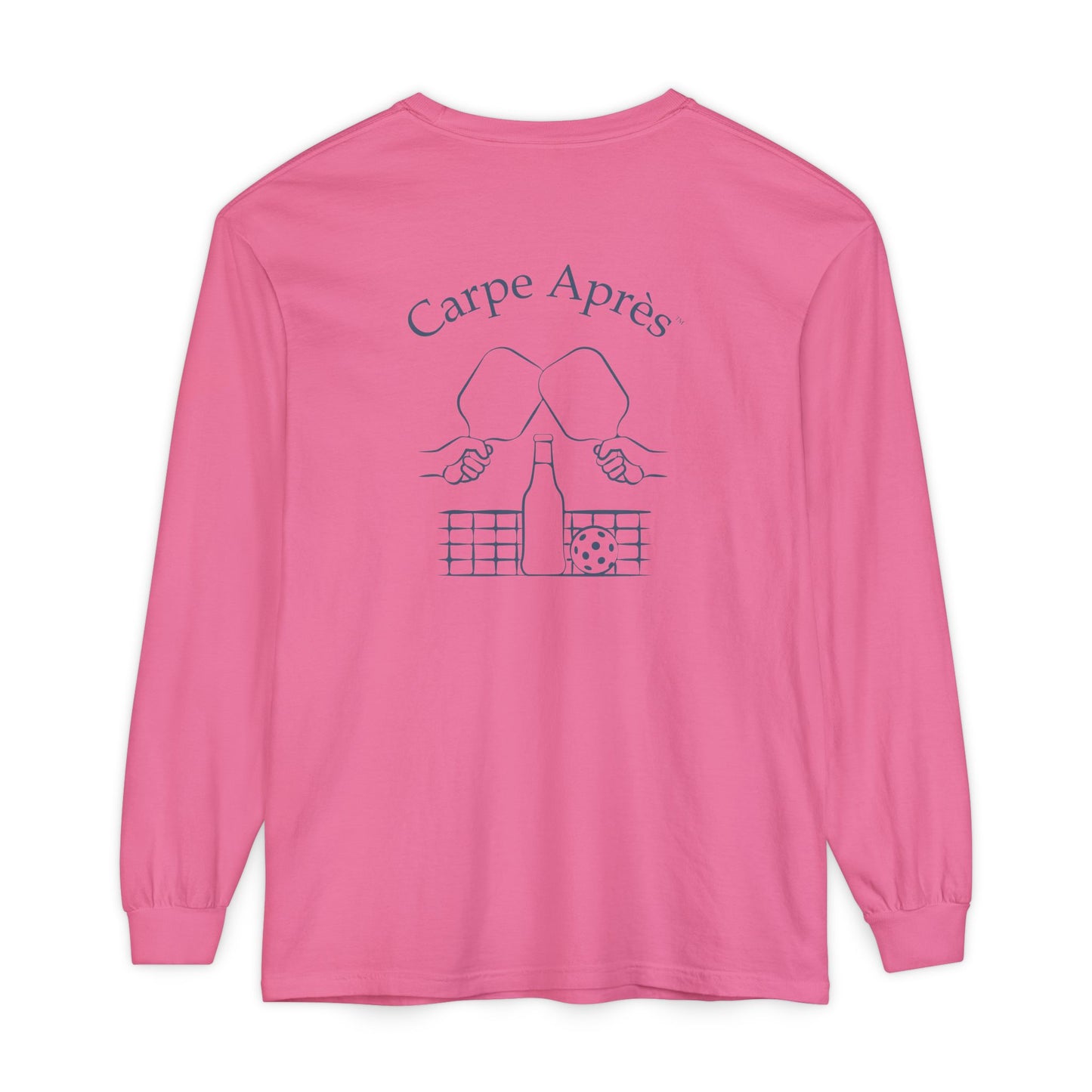 Carpe Après - Pickleball - Long Sleeve Tee (Small graphic on front, large graphic on back)