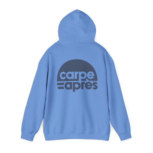 Carpe Après - Logo - Hoodie (Small graphic on front, large graphic on back)