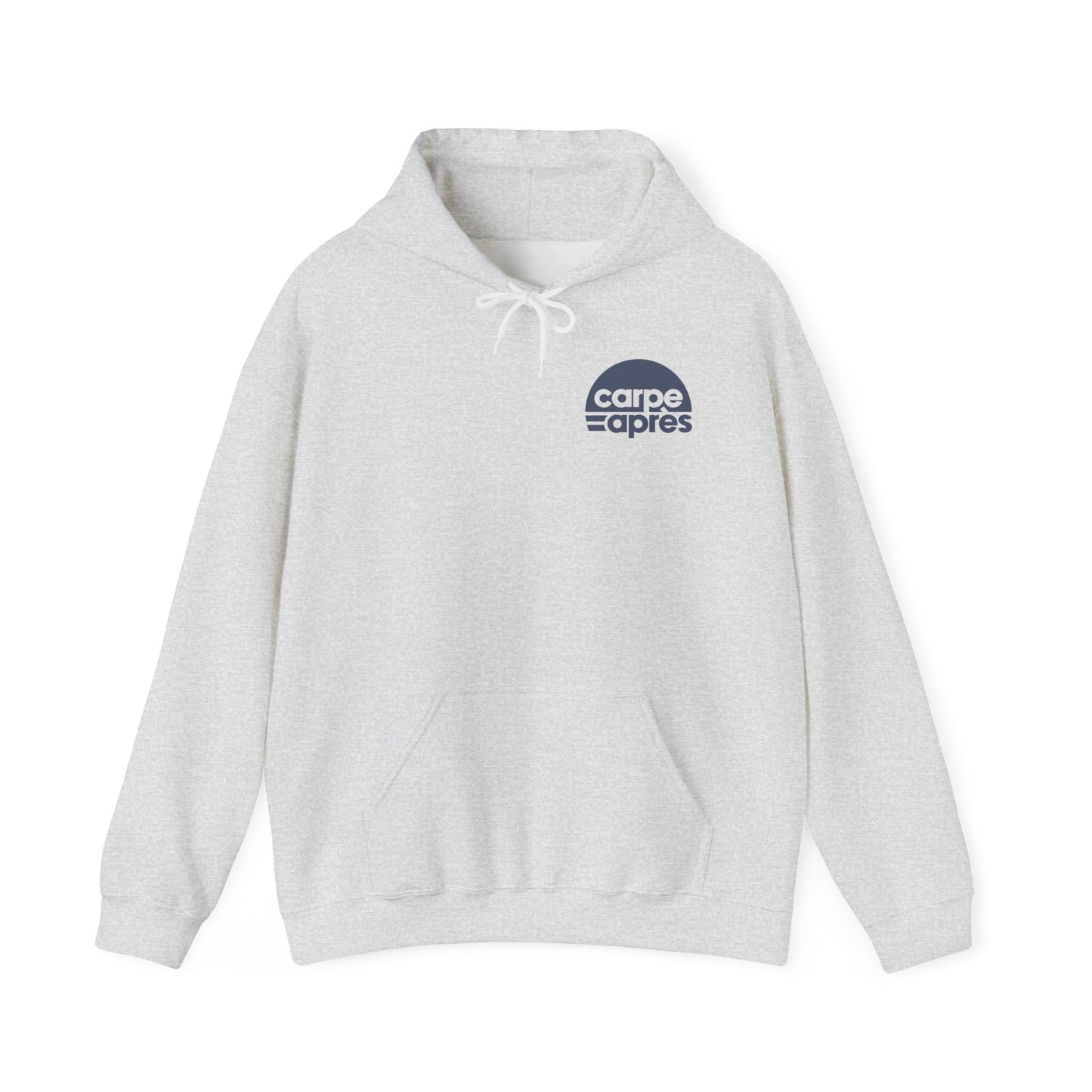 Carpe Après - Logo - Hoodie (Small graphic on front, large graphic on back)