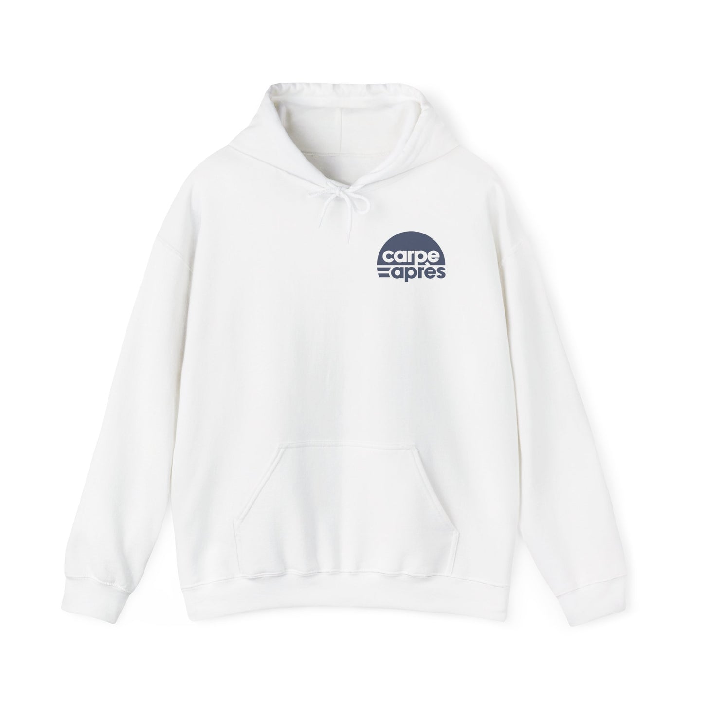 Carpe Après - Logo - Hoodie (Small graphic on front, large graphic on back)