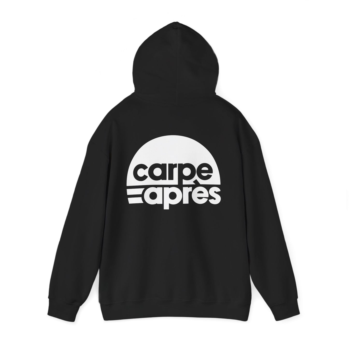 Carpe Après - Logo - Hoodie (Small graphic on front, large graphic on back)