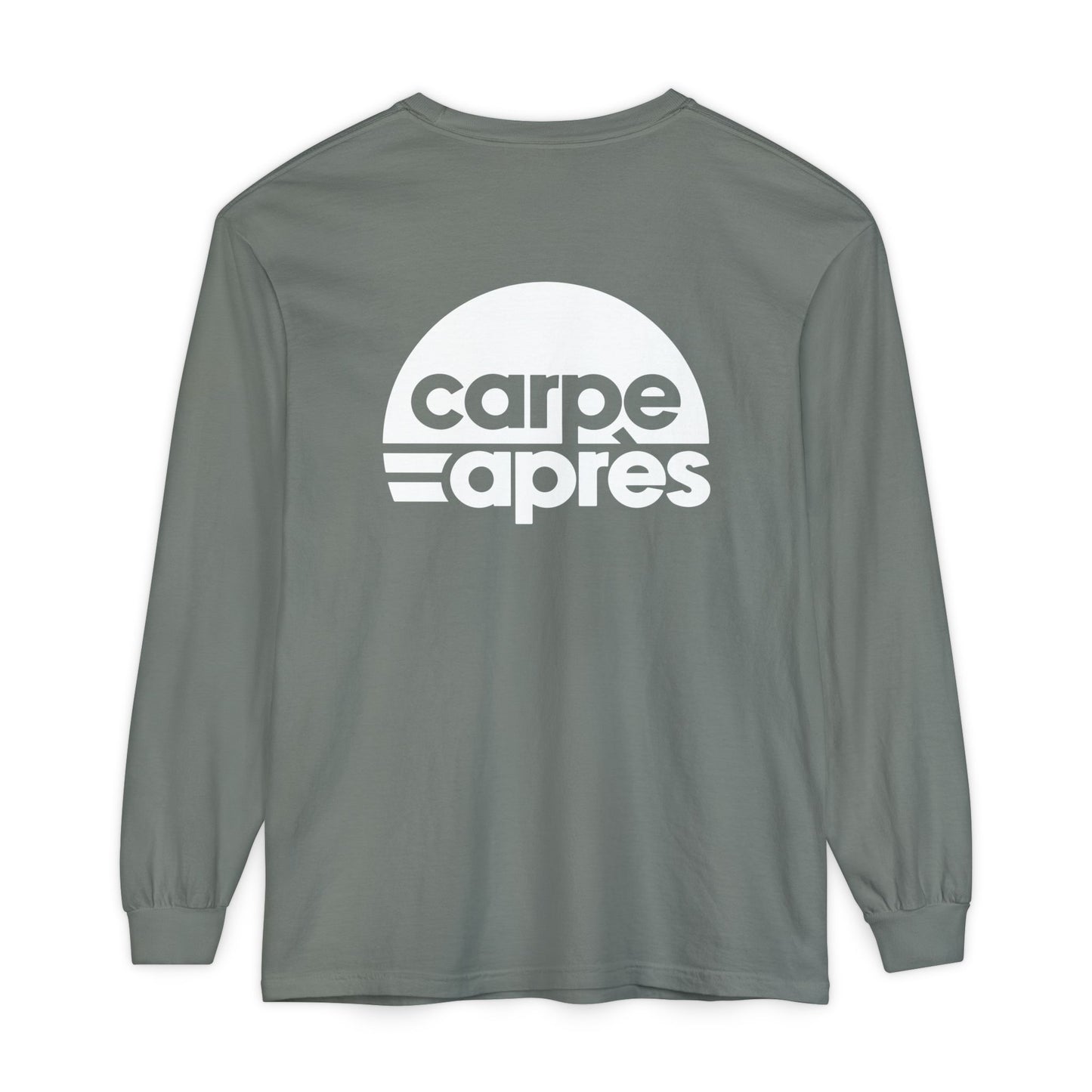 Carpe Après - Logo - Long Sleeve Tee (Small graphic on front, large graphic on back)