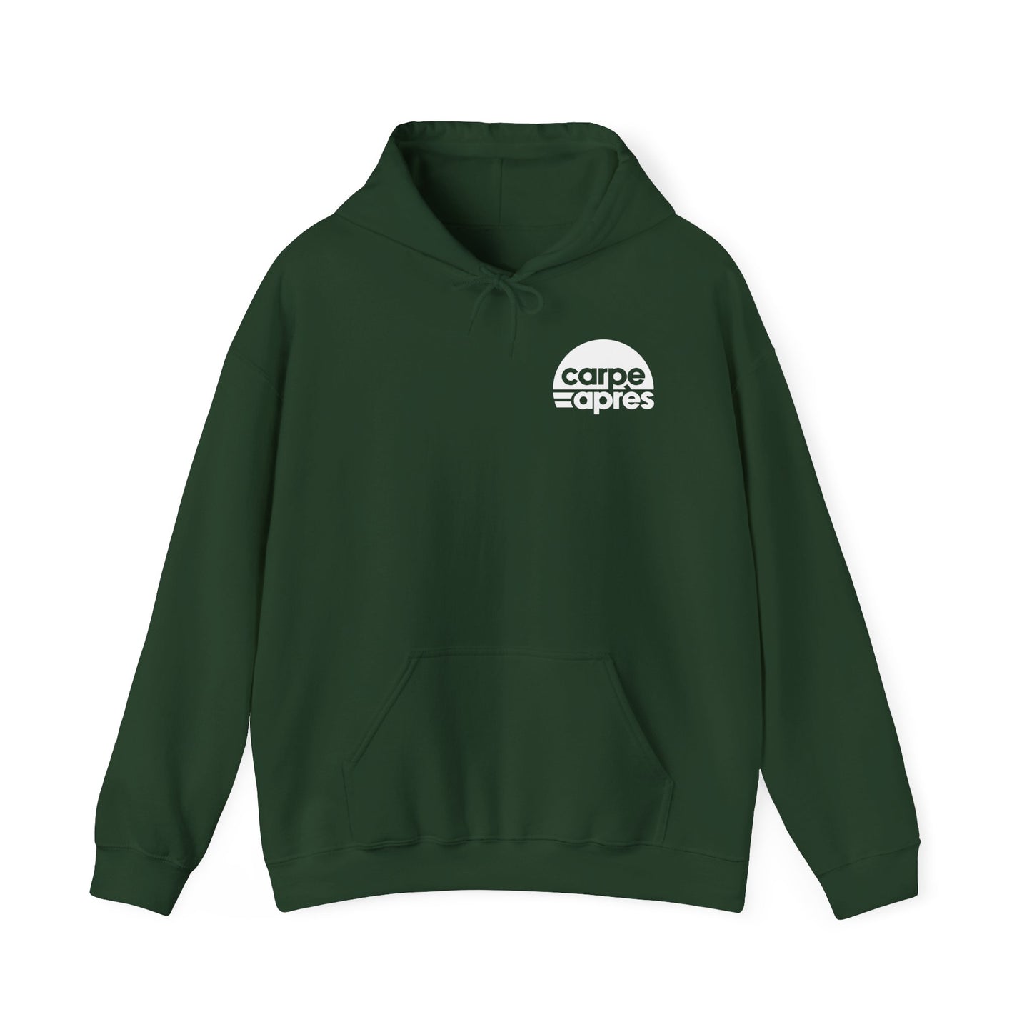Carpe Après - Logo - Hoodie (Small graphic on front, large graphic on back)
