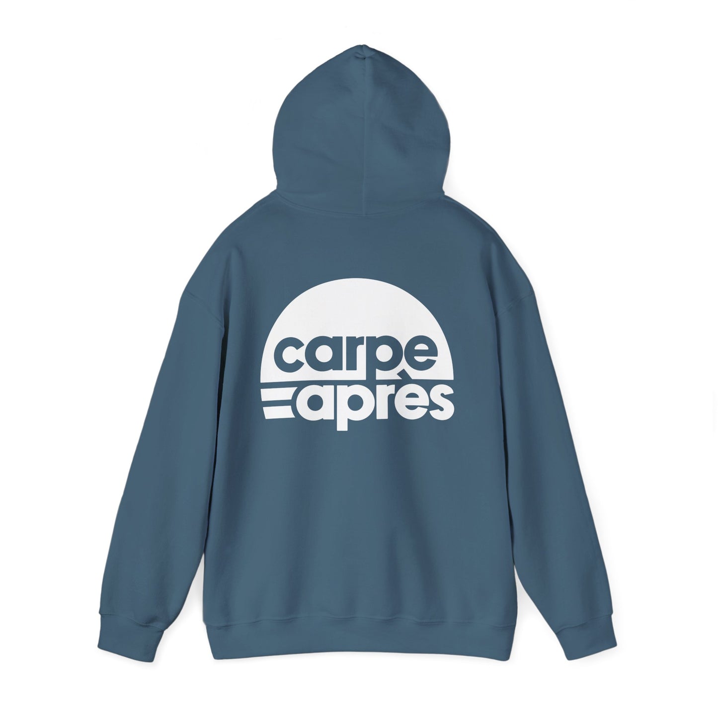 Carpe Après - Logo - Hoodie (Small graphic on front, large graphic on back)