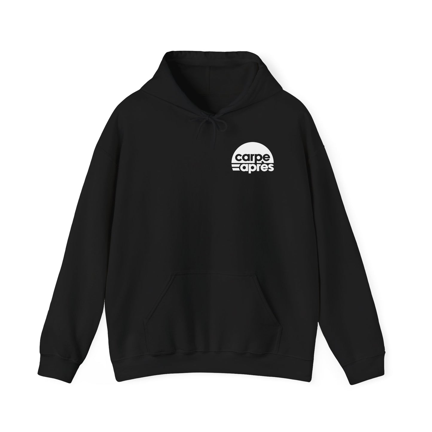 Carpe Après - Logo - Hoodie (Small graphic on front, large graphic on back)