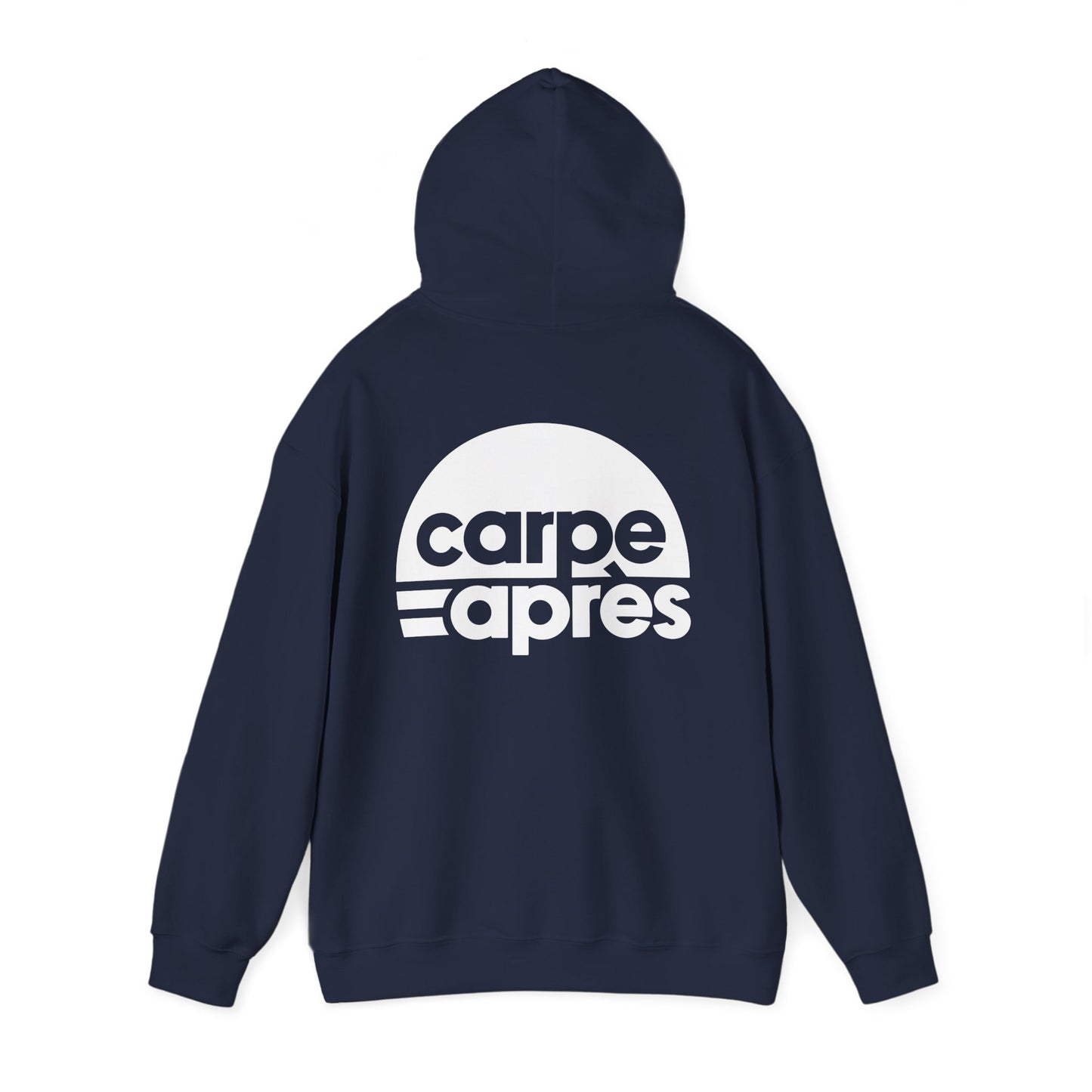 Carpe Après - Logo - Hoodie (Small graphic on front, large graphic on back)