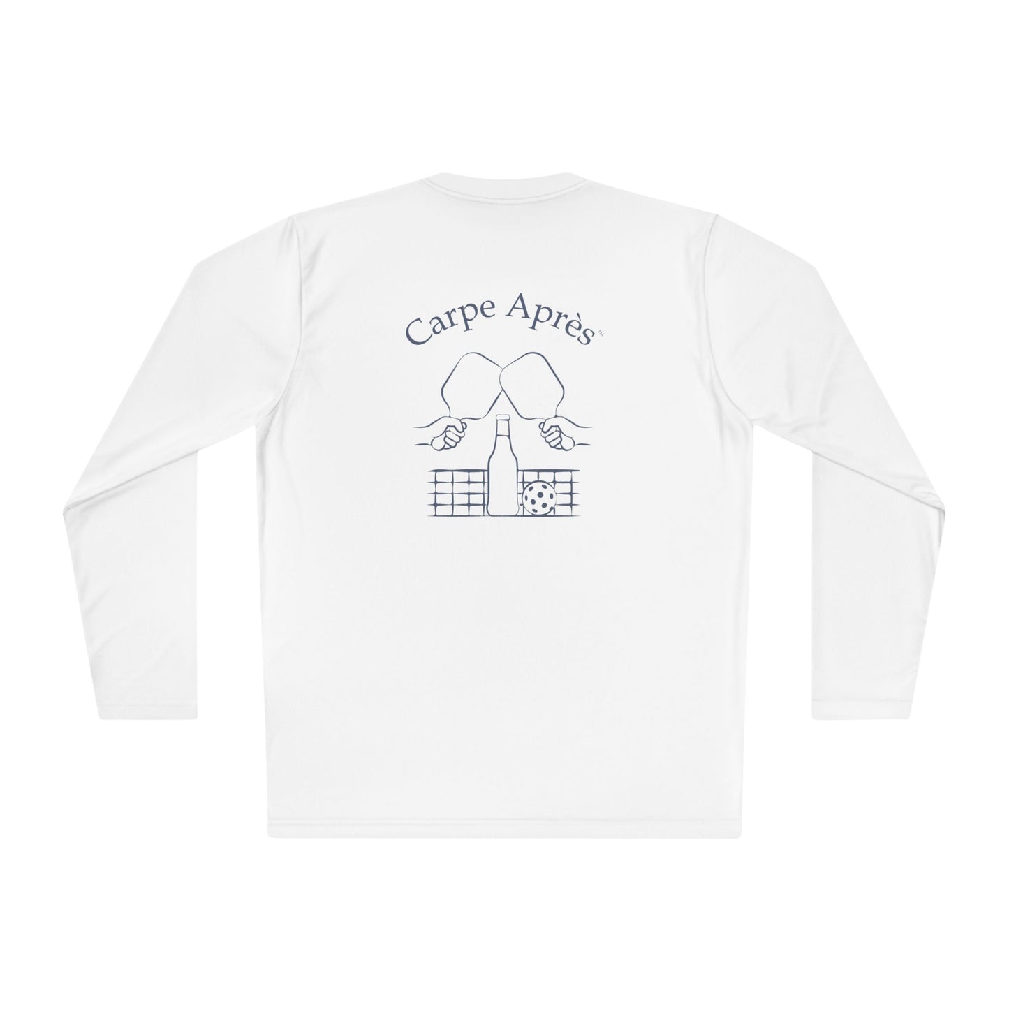 Carpe Après - Pickleball - Tech/UV Protection - Logo on Front Ski Graphic on Back